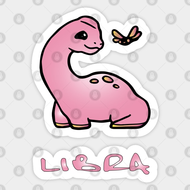 libra dinosaur baby Sticker by lazykitty